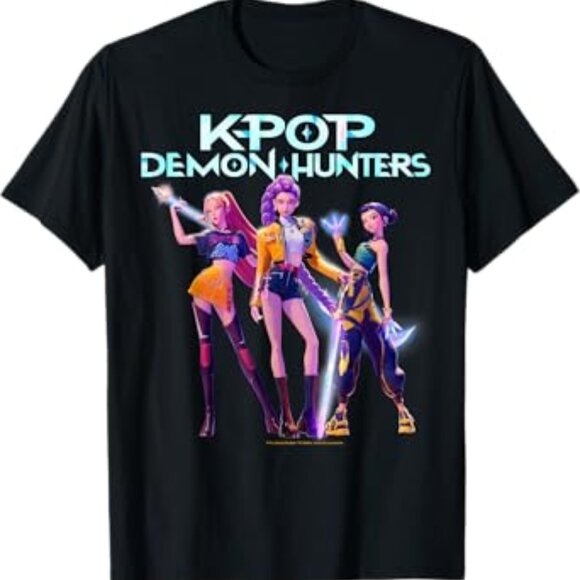 Official KPop Demon Hunters Graphic Tee – Unisex K-Pop Anime Shirt - Picture 1 of 4